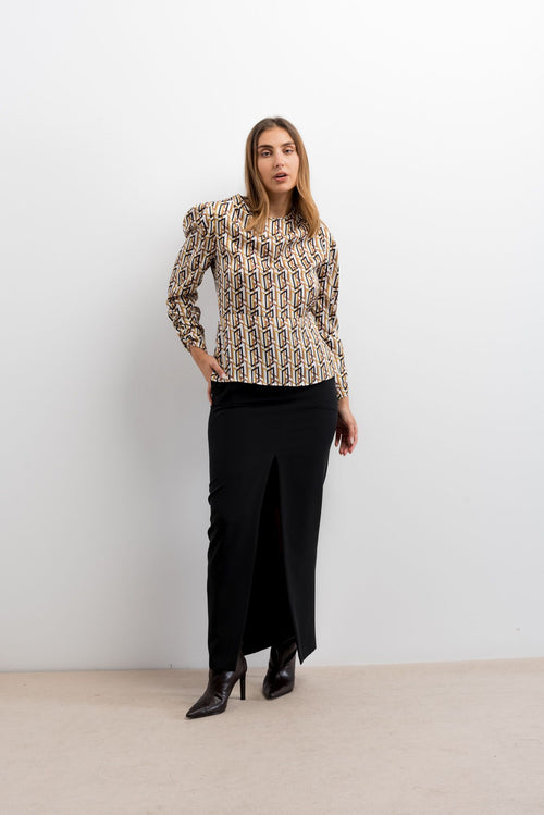 GEOMETRIC PRINT BLOUSE