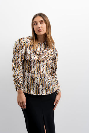GEOMETRIC PRINT BLOUSE