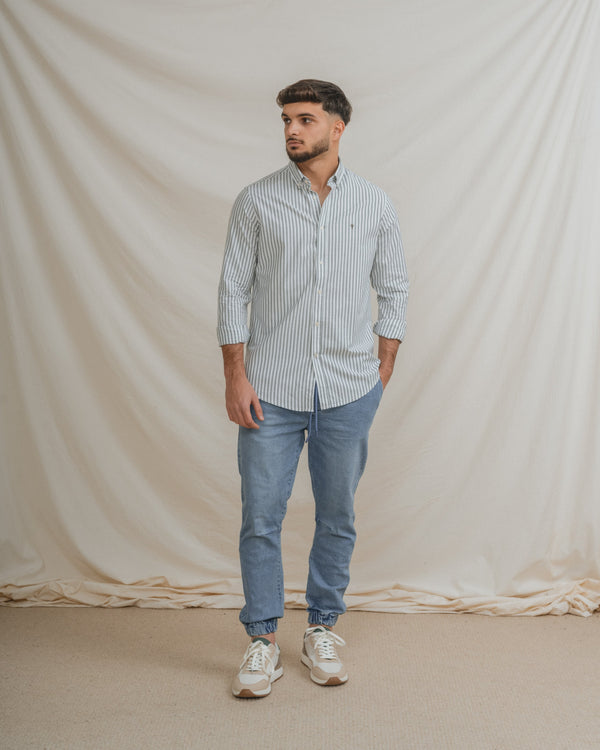 CAMISA OXFORD RAYA VERDE