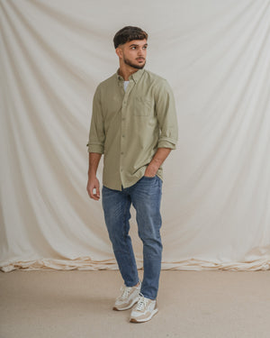 CAMISA OXFORD BOLSILLO VERDE