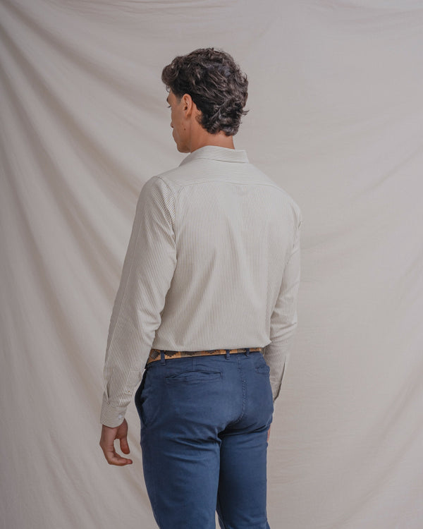 CAMISA OXFORD RAYA VERDE