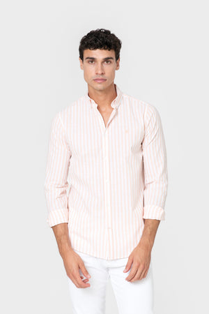 CAMISA LINO RAYA NARANJA