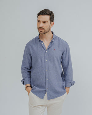 CAMISA LINO AZUL