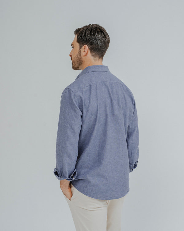 CAMISA LINO AZUL