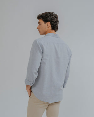 CAMISA LINO CELESTE