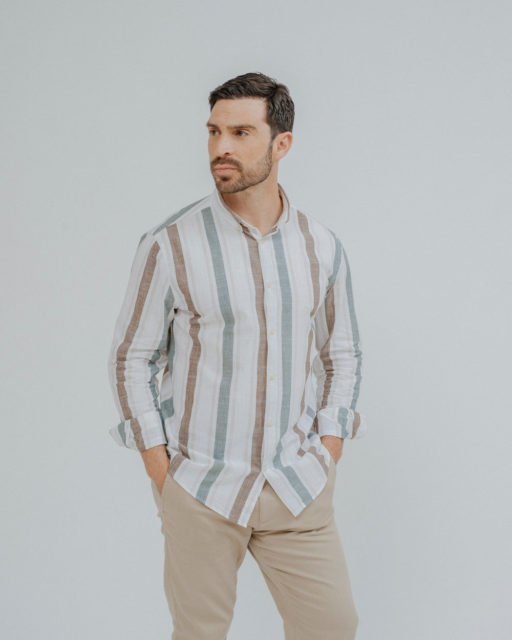 CAMISA LINO RAYAS