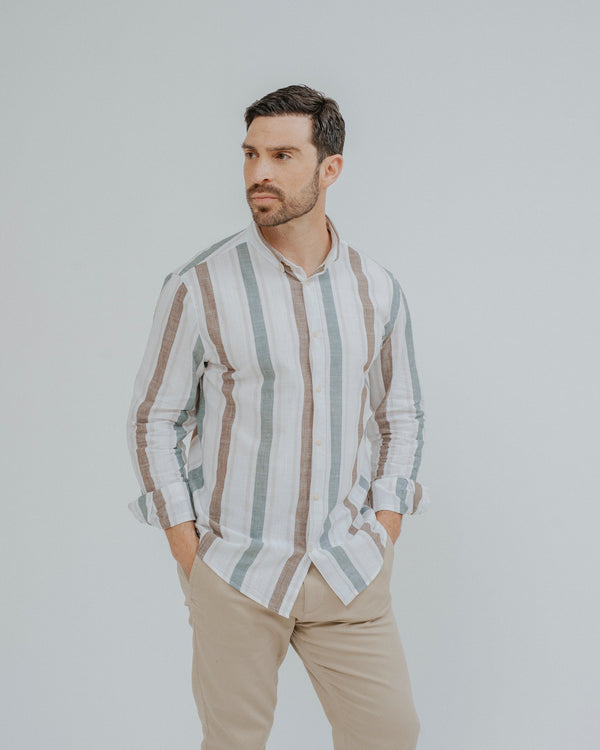 CAMISA LINO RAYAS