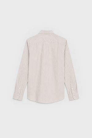 CAMISA OXFORD RAYAS BEIGE