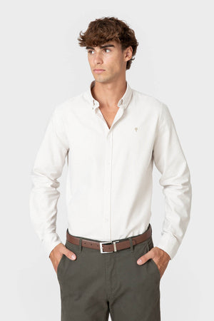 CAMISA OXFORD RAYAS BRUSHED