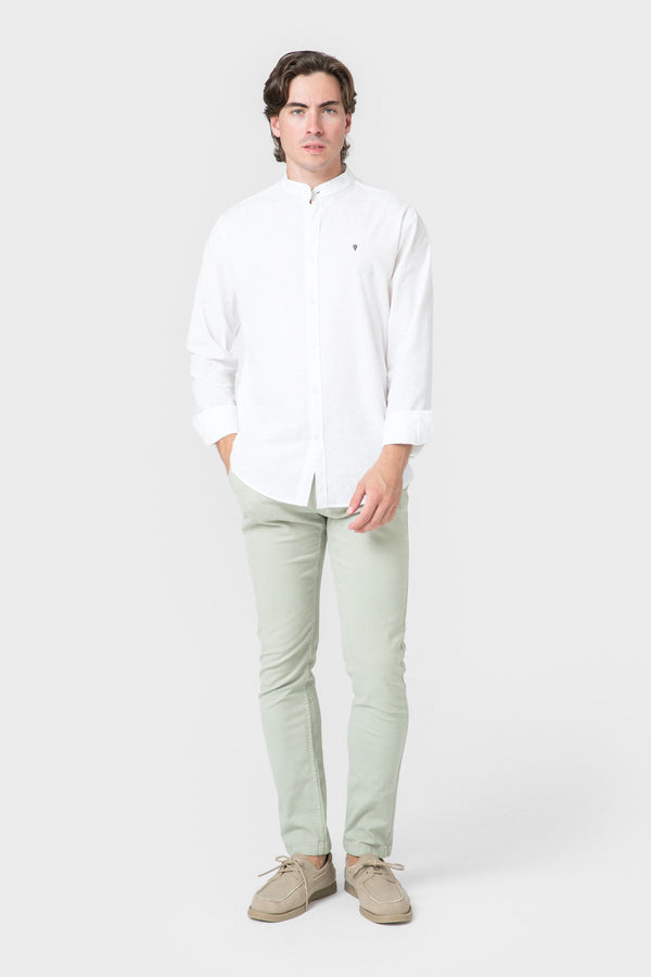 CAMISA FLAMÉ MAO CON LINO BLANCA