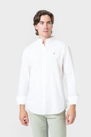 CAMISA FLAMÉ MAO CON LINO BLANCA