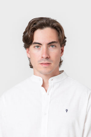 CAMISA FLAMÉ MAO CON LINO BLANCA
