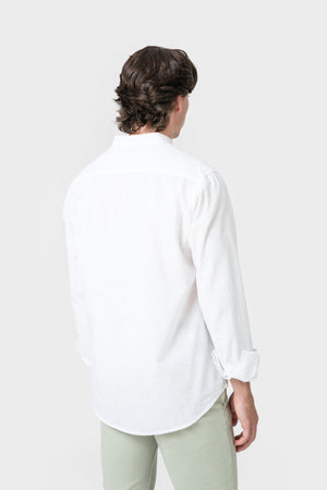CAMISA FLAMÉ MAO CON LINO BLANCA