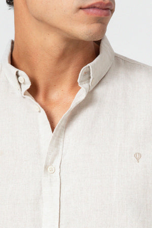 CAMISA LINO BEIGE