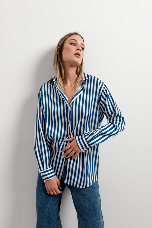 CHEMISE EN SATIN IMPRIMÉE