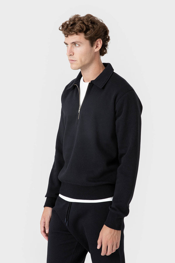 SUDADERA BÁSICA CREMALLERA MARINO