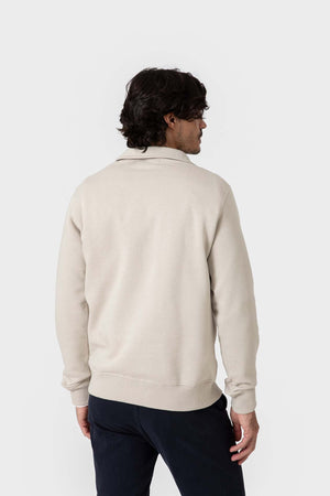 SUDADERA BÁSICA CREMALLERA BEIGE