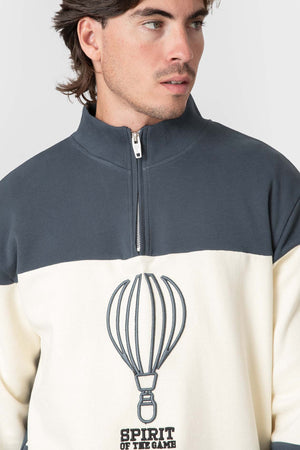 SUDADERA PANELADA CREMALLERA