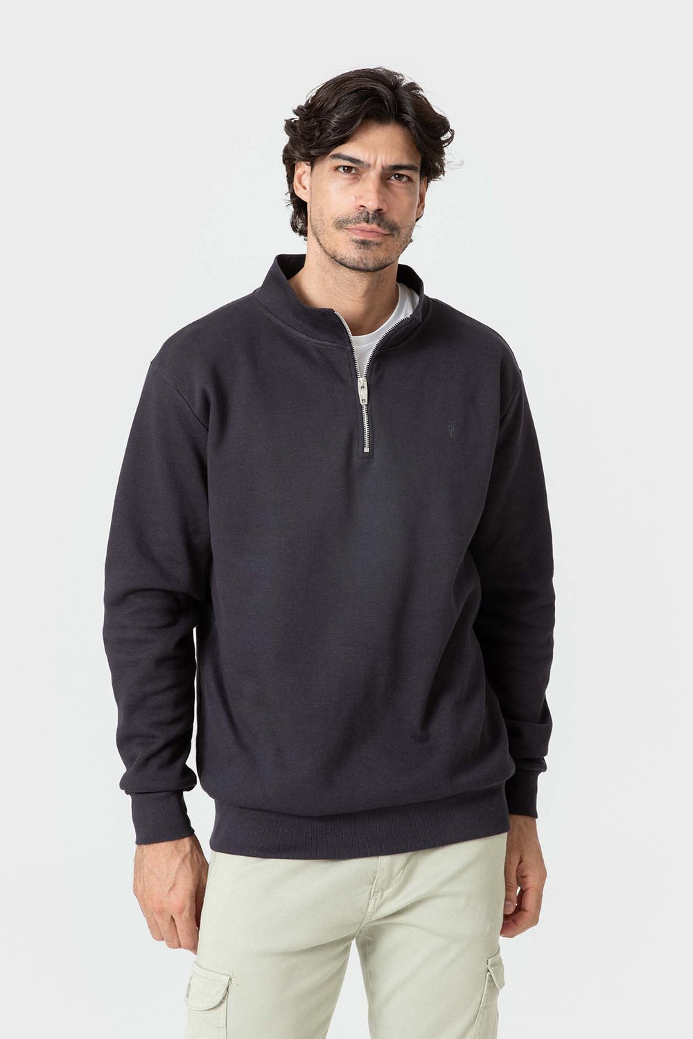 SUDADERA CREMALLERA MARINO