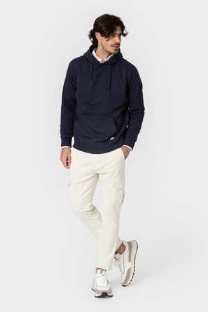 SUDADERA CANGURO CON CAPUCHA AZUL