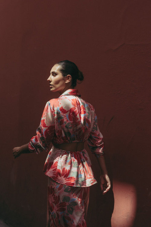 PRINTED CUT OUT SHIRT