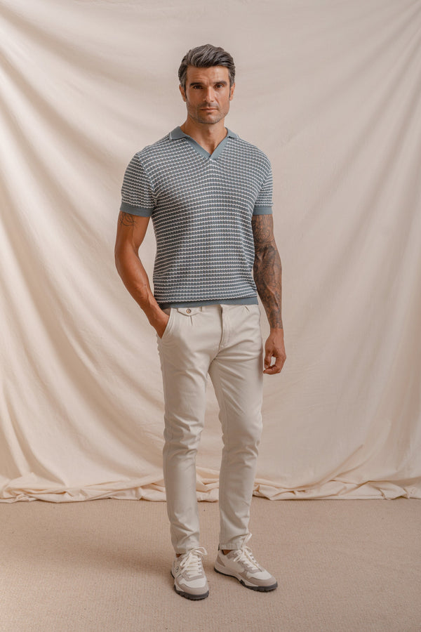 POLO TRICOT ESTRUCTURA VERDE