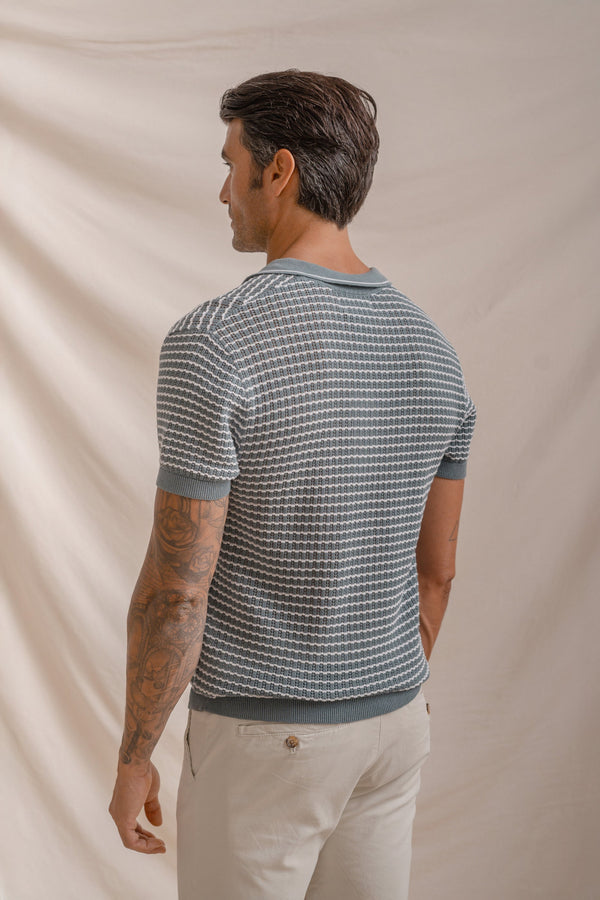 POLO TRICOT ESTRUCTURA VERDE