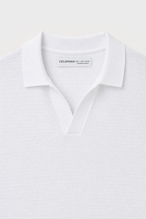 POLO TRICOT ESTRUCTURA BLANCO