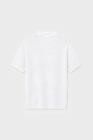 POLO TRICOT ESTRUCTURA BLANCO
