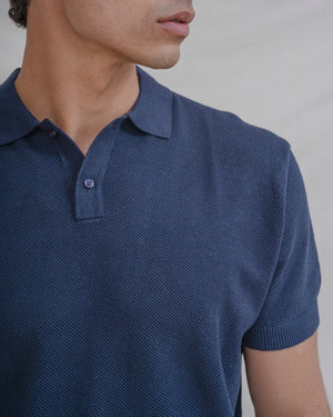 POLO PIQUÉ AZUL