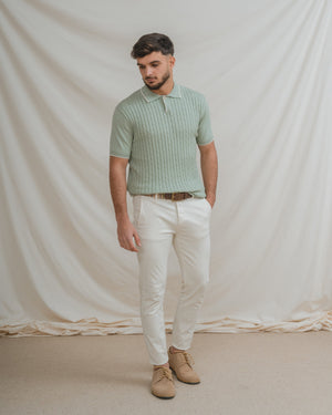 POLO TRICOT NUDOS VERDE
