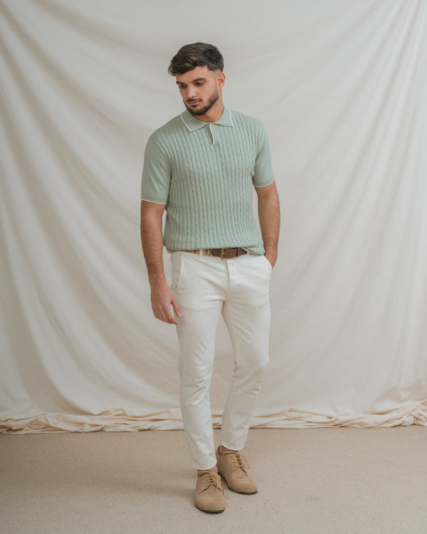 POLO TRICOT NUDOS VERDE