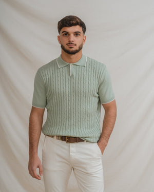 POLO TRICOT NUDOS VERDE