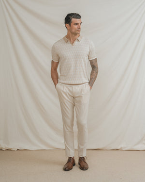 POLO TRICOT ESTRUCTURA BEIGE