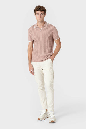 POLO TRICOT NUDOS ROSA