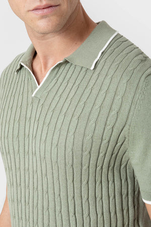 POLO TRICOT NUDOS VERDE