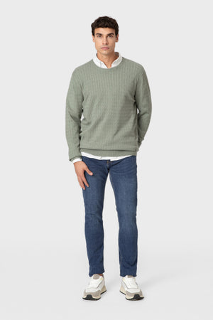 JERSEY NUDOS CUELLO CAJA VERDE