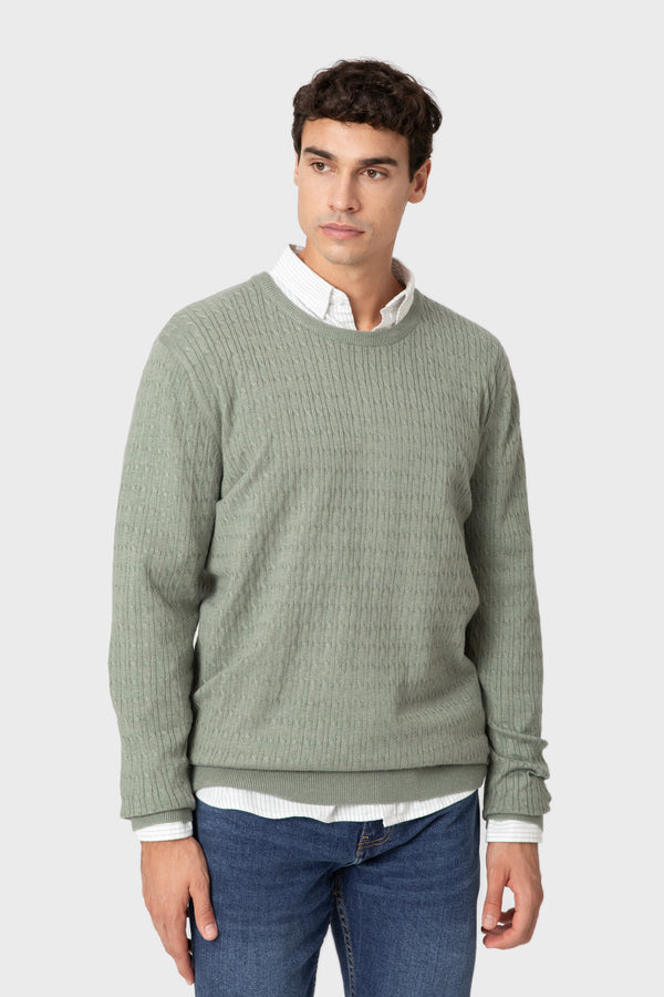 JERSEY NUDOS CUELLO CAJA VERDE