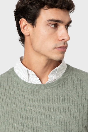 JERSEY NUDOS CUELLO CAJA VERDE