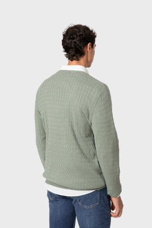 JERSEY NUDOS CUELLO CAJA VERDE
