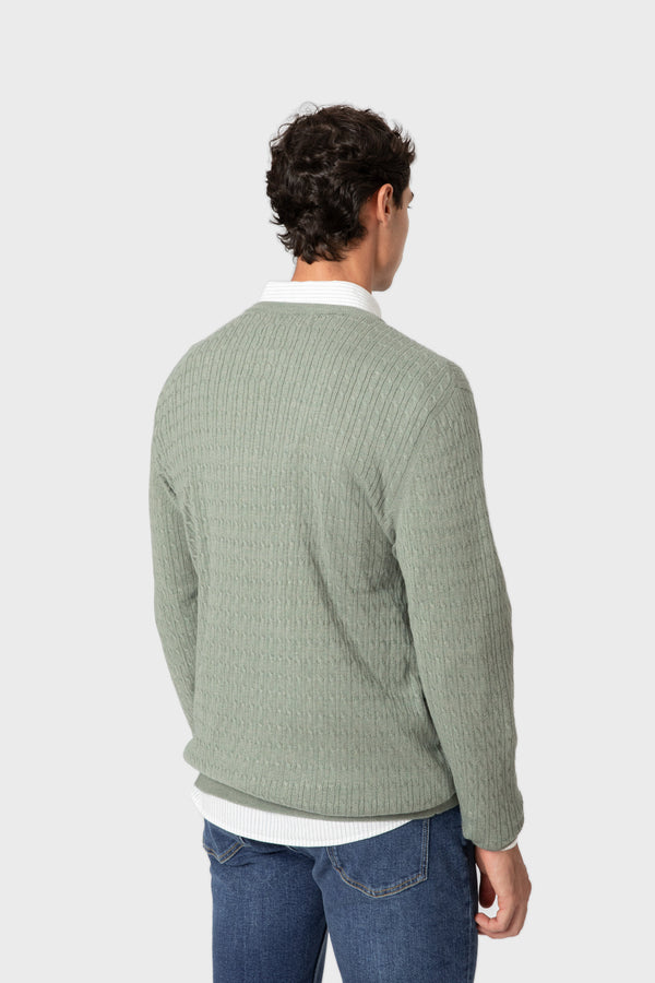 JERSEY NUDOS CUELLO CAJA VERDE