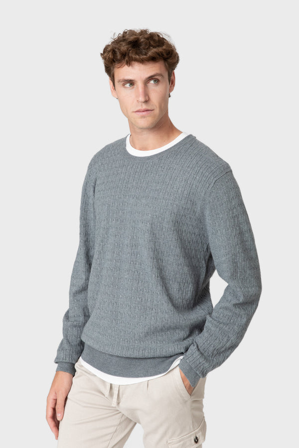 JERSEY NUDOS CUELLO CAJA CELESTE