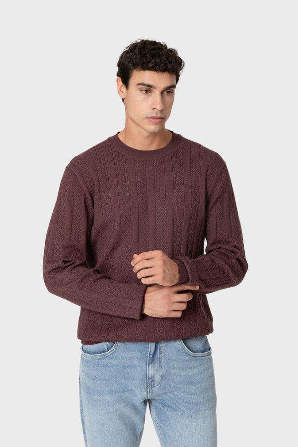 JERSEY NUDOS COMBINADOS BURDEOS