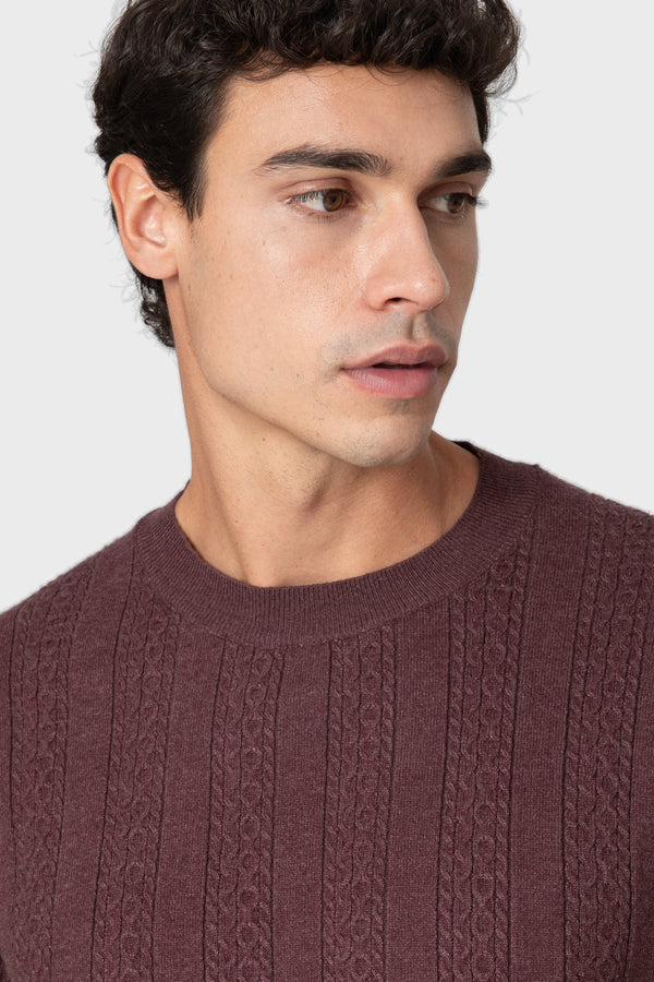 JERSEY NUDOS COMBINADOS BURDEOS