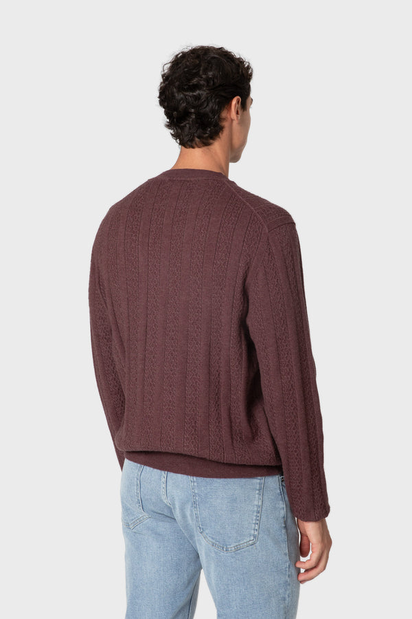 JERSEY NUDOS COMBINADOS BURDEOS
