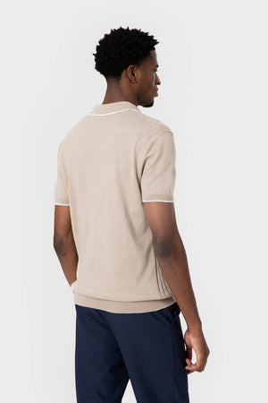 POLO TRICOT NUDOS BEIGE