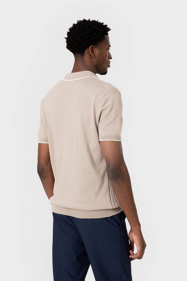 POLO TRICOT NUDOS BEIGE
