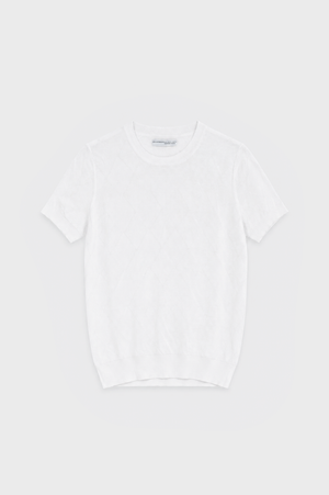 JERSEY TRICOT ROMBOS BLANCO