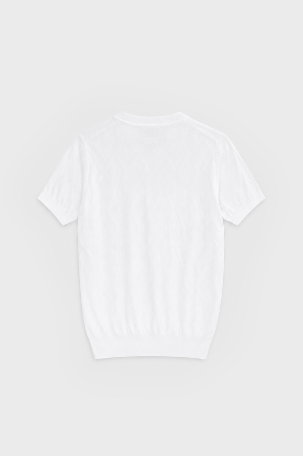 JERSEY TRICOT ROMBOS BLANCO