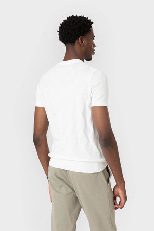 JERSEY TRICOT ROMBOS BLANCO